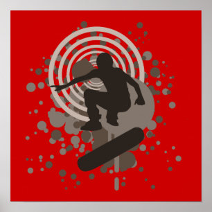 Poster hi-fi skateboard : bulles :