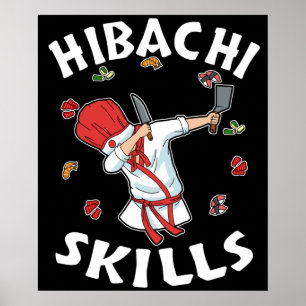 Poster Hibachi Lover Hibacal Chef Cadeau Hommes Hibachi