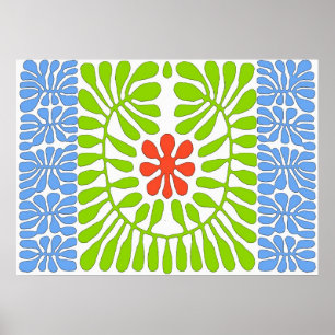 Poster Hibiscus, Matisse Hommage Leaf 2