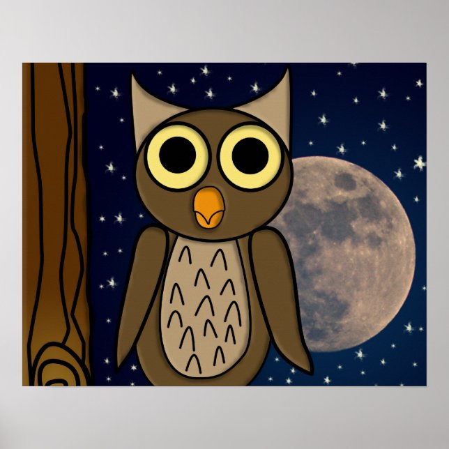 Poster hibou (Devant)