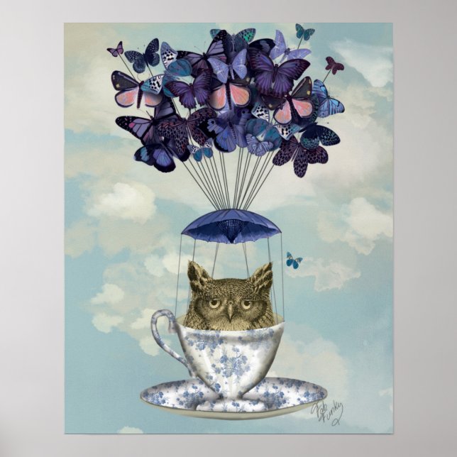 Poster Hibou Dans La Teacup (Devant)