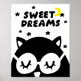 Poster Hibou endormi