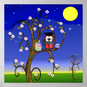 Poster Hibou sage