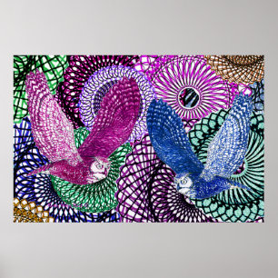 Poster Hiboux puissants