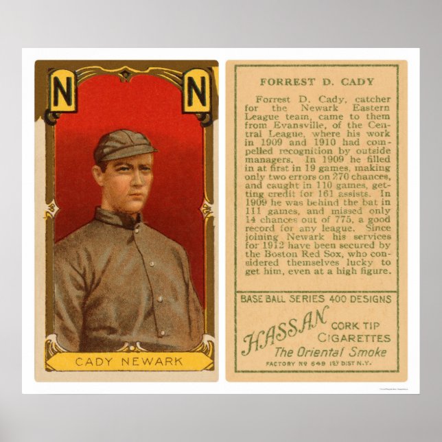 Poster Hick Cady Newark Baseball 1911 (Devant)