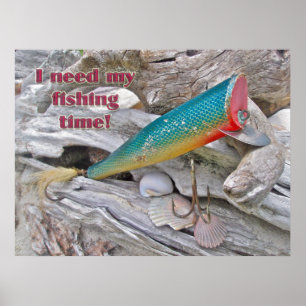 Poster Hickey Do Beachcomber Vintage Angelrute