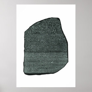 Poster Hiéroglyphes égyptiens antiques de pierre de