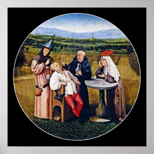 Poster Hieronymous Bosch - Extraction de la pierre de fol