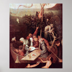 Poster Hieronymus Bosch-Le Bateau des Fools