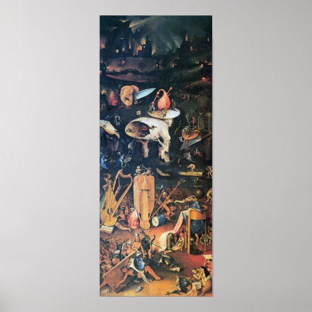 Poster Hieronymus Bosch-Le Jardin des Plaisirs, Enfer (Devant)
