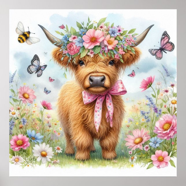 Poster Highland Cow 2 (Devant)