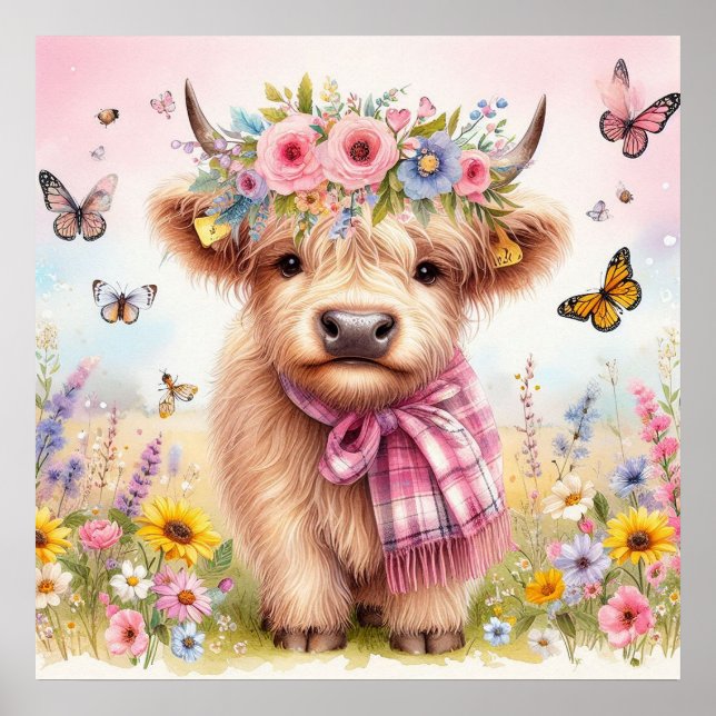 Poster Highland Cow 3 (Devant)