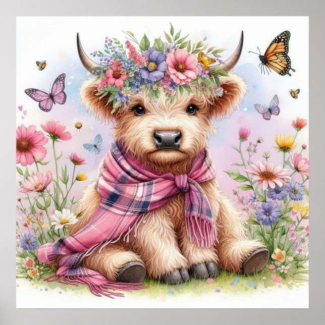 Poster Highland Cow 4 (Devant)