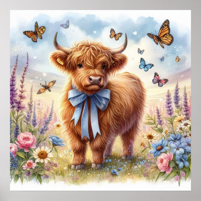Poster Highland Cow 5 (Devant)