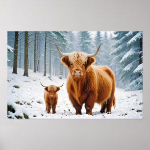 Poster Highland Cow Animal Nature Animale Affection Faune