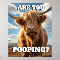 Highland Cow Es-tu en train de balayer Funny Toile
