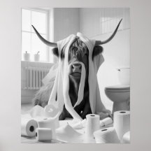 Highland Cow Toilette Papier Missel Salle de bain
