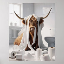 Highland Cow Toilette Papier Missel Salle de bain