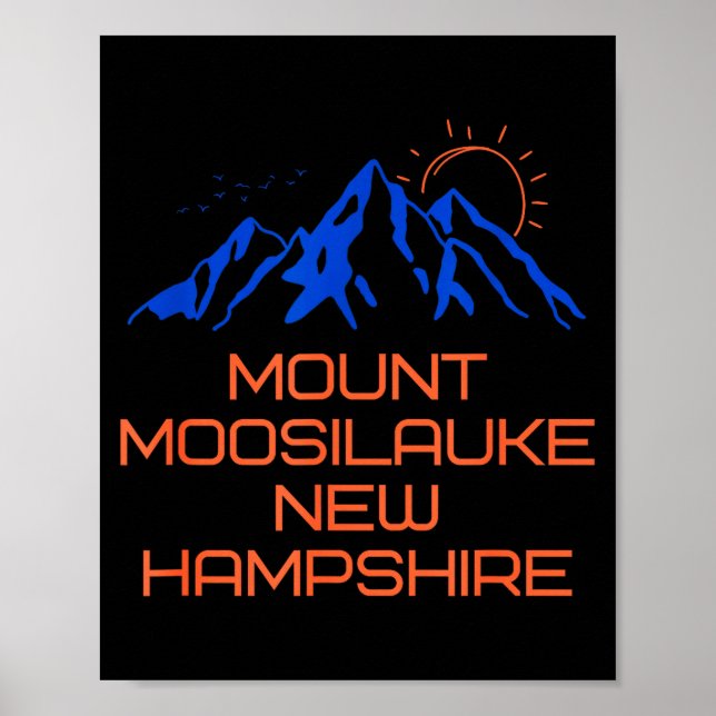 Poster Hiking Mount Moosilauke New Hampshire Mountain Cli (Devant)