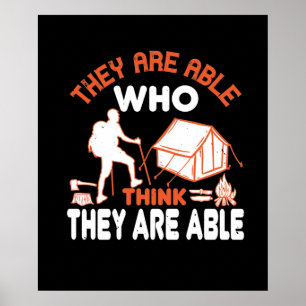 Poster Hiking - They Are Able Who Think Are Able