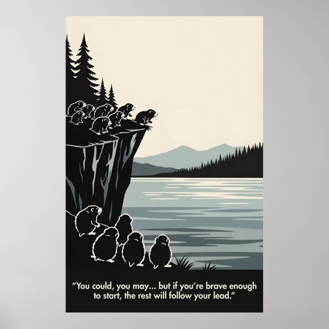 Poster Hilarious Animal Themed Motivational (Devant)