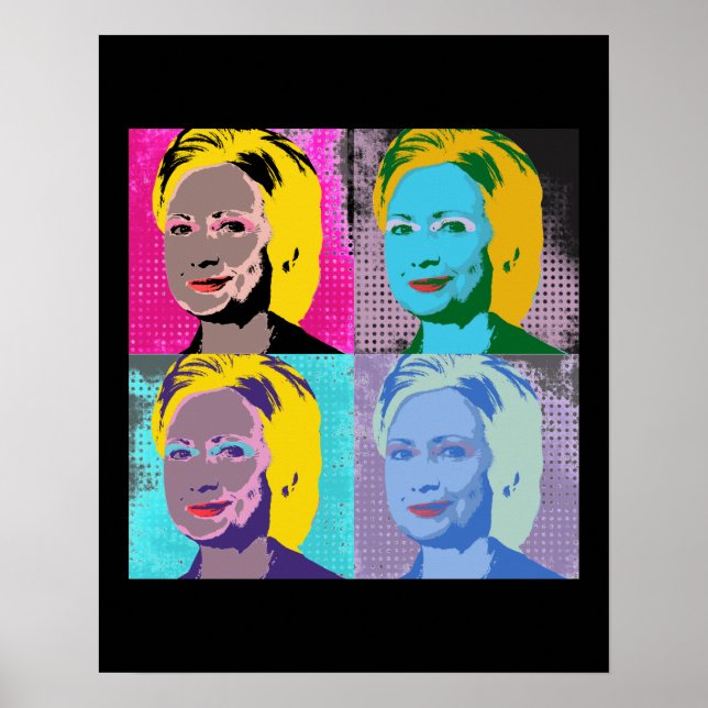Poster HILLARY 2016 Pop Art - copie (Devant)