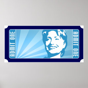Poster hillary Clinton. le billet