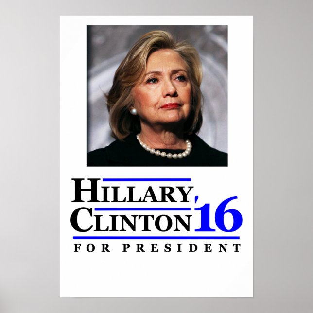 Poster Hillary Clinton pour l'affiche du président 2016. (Devant)