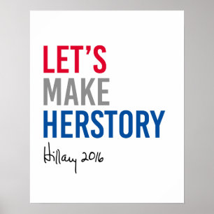 Poster Hillary - faisons Herstory --