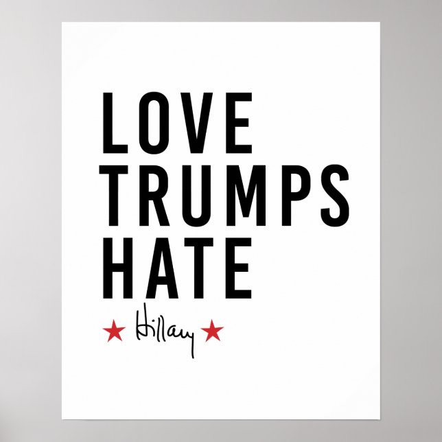 Poster Hillary - L'amour l'emporte sur la haine - (Devant)
