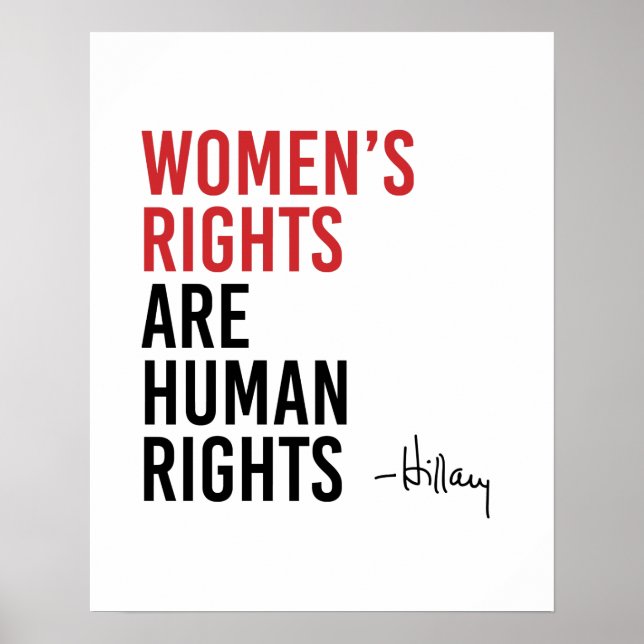 Poster Hillary - Les droits des femmes sont des droits hu (Devant)