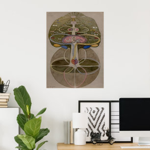 Poster Hilma Af Klint, Arbre De Connaissances No1 Art Abs