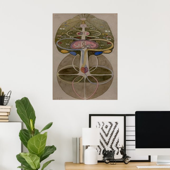 Poster Hilma Af Klint, Arbre De Connaissances No1 Art Abs (Bureau à domicile)