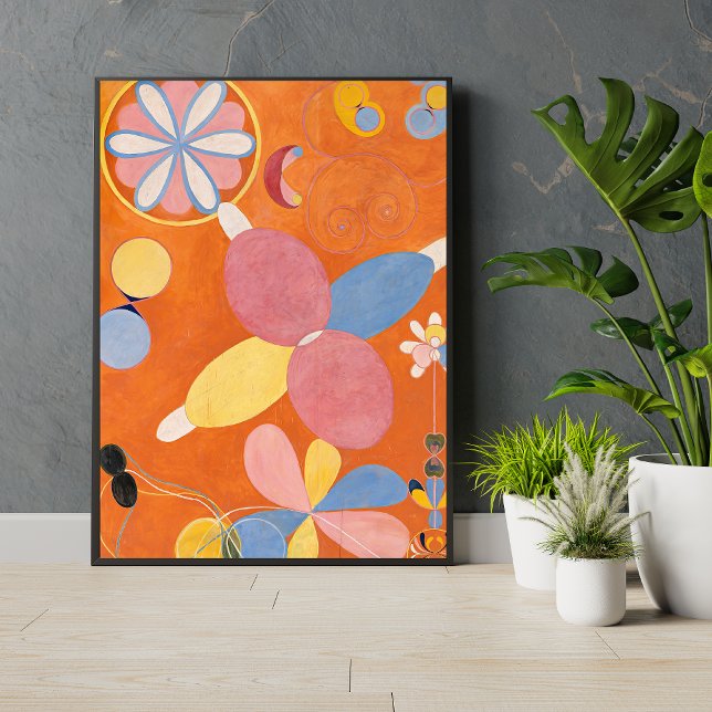 Poster Hilma af Klint Orange Art Abstrait (Créateur téléchargé)