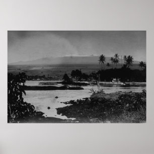 Poster Hilo, Hawaï - vue de la photographie de ville