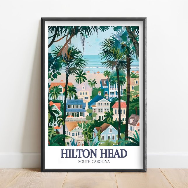 Poster Hilton-Head Impression-Affiche de Hilton Head-Coli (Créateur téléchargé)