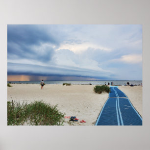 Poster Hilton Head Island Beach Thunderstorm Boardwalk
