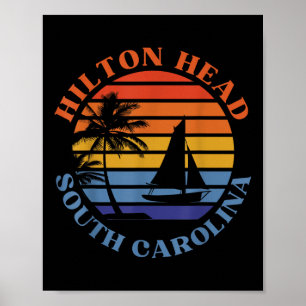 Poster Hilton Head South Carolina Beach Vacances d'été R