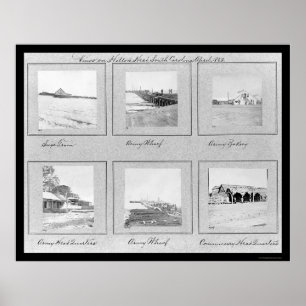 Poster Hilton Head, vignettes 1862 de photo de Sc