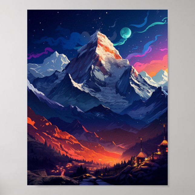 Poster Himalaya du Mont Everest (Devant)