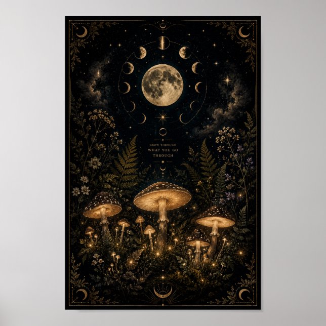 Poster 'Himmlischer Pilzgarten'  (Vorne)