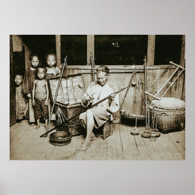 Poster HINGWHA CITY CHINE 1904 PHOTO Making Instruments (Devant)