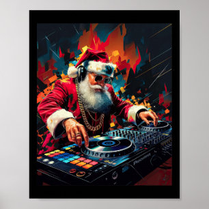 Poster Hip hop Père Noël Dj Noël 2