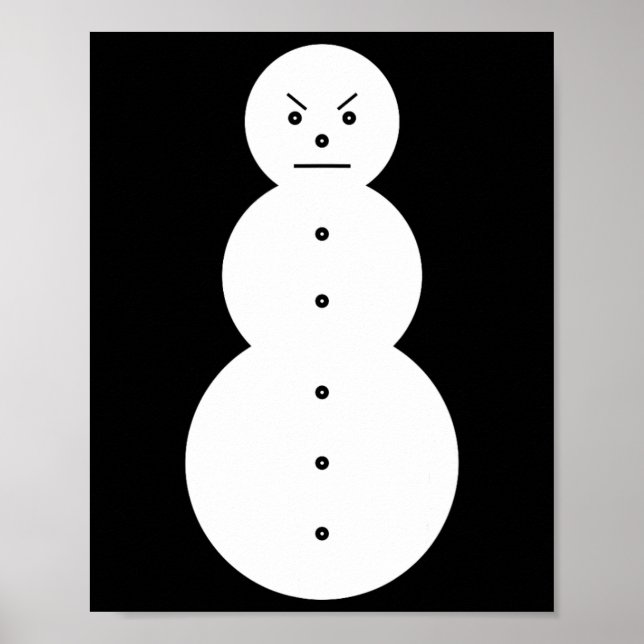 Poster Hiphop Angry Snowman Noël (Devant)