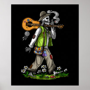 Poster Hippie de Skeleton