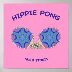 Poster Hippie Pong Ping Pong