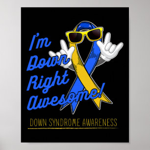 Poster Hippie Ruban Je suis en bas Syndrome de Down