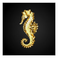 Hippocampe Polygonal Or