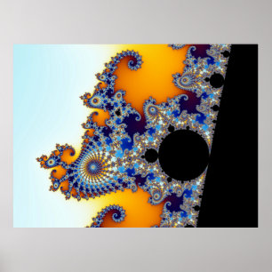Poster Hippocampe réglé de fractale de Mandelbrot
