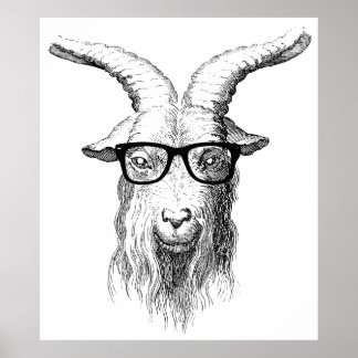 Poster Hipster goat